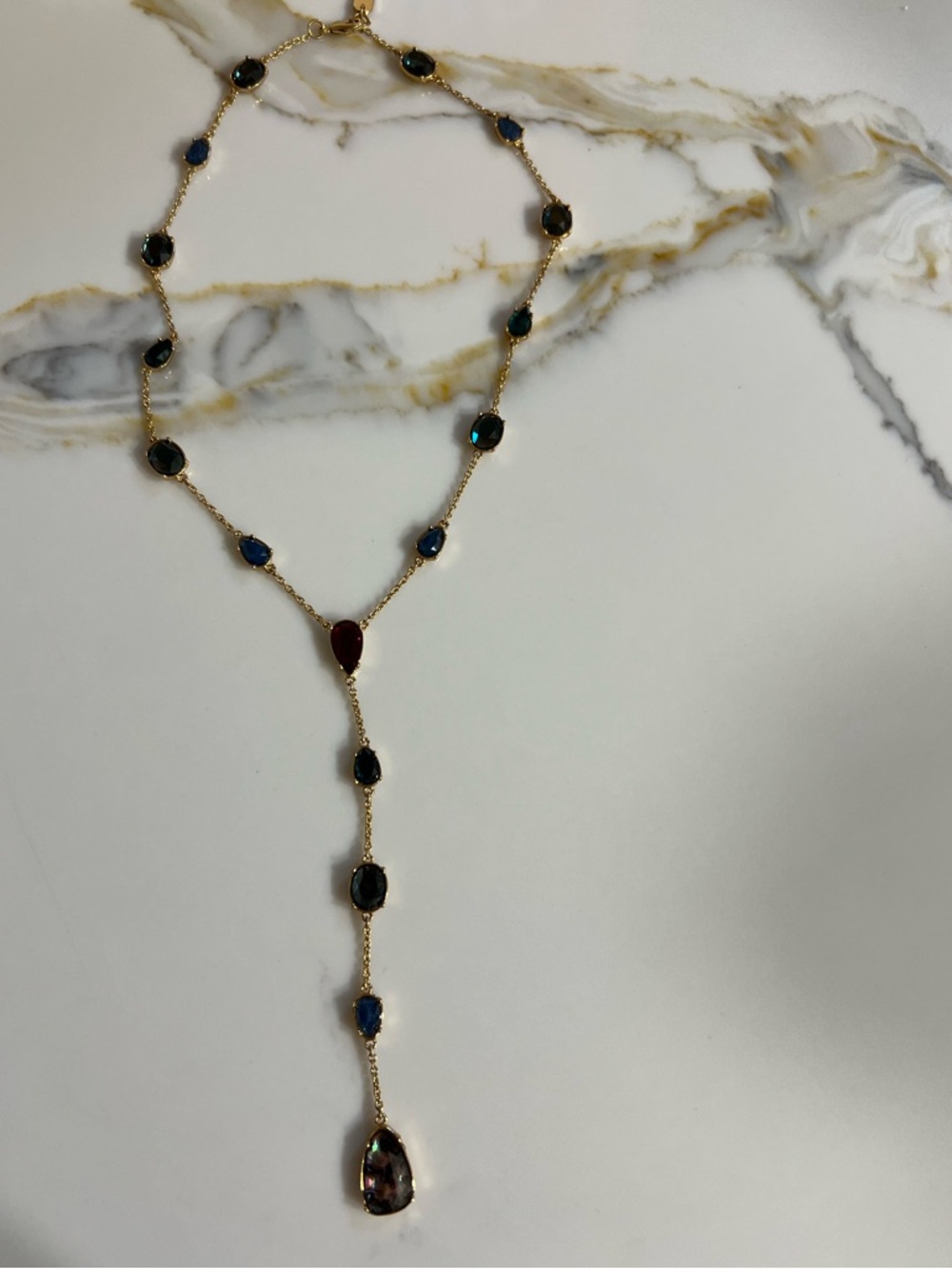 Ralph Lauren Jeweled Lariat Necklace
